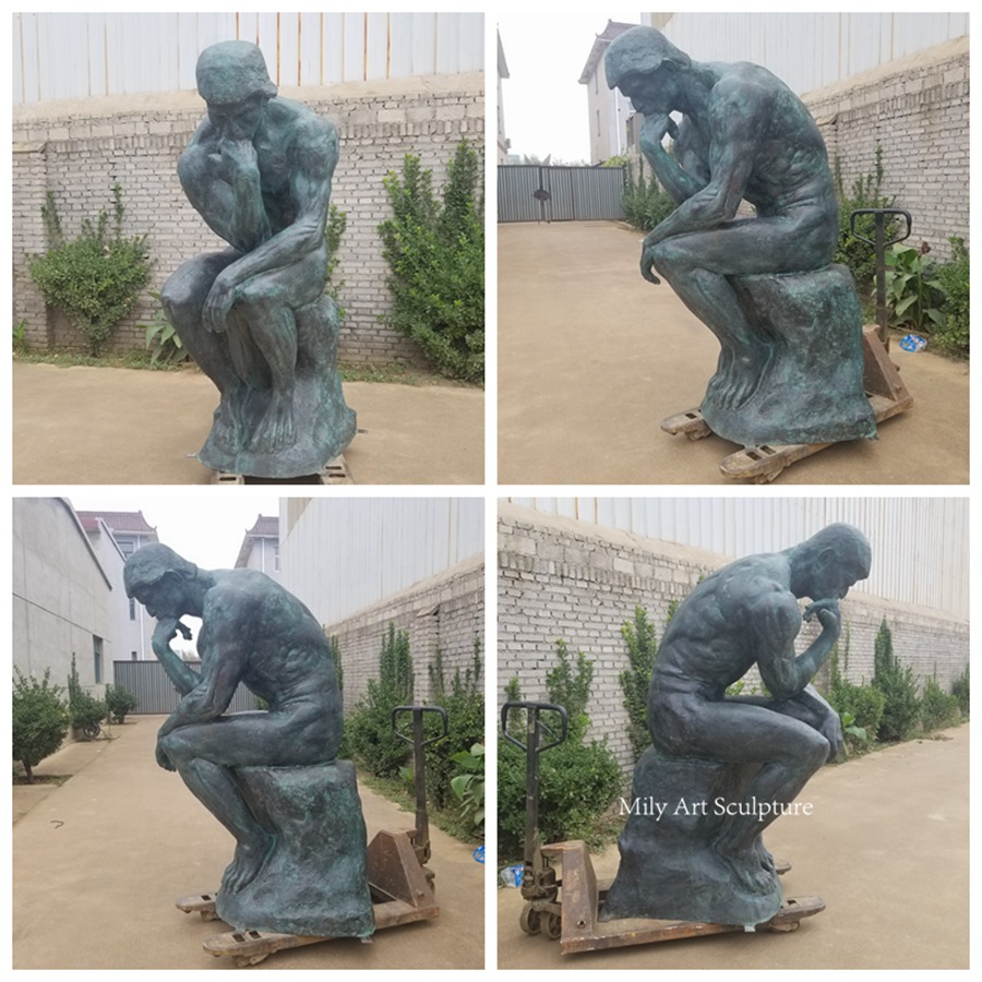 Bronze Rodin Greek Thinking Statue Replica Details