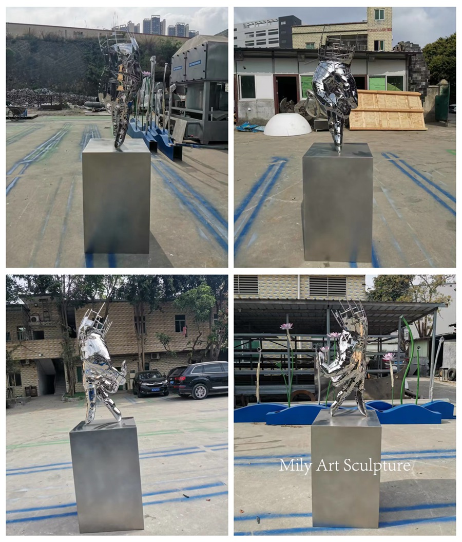 Custom Stainless Steel Hand Sculpture Details