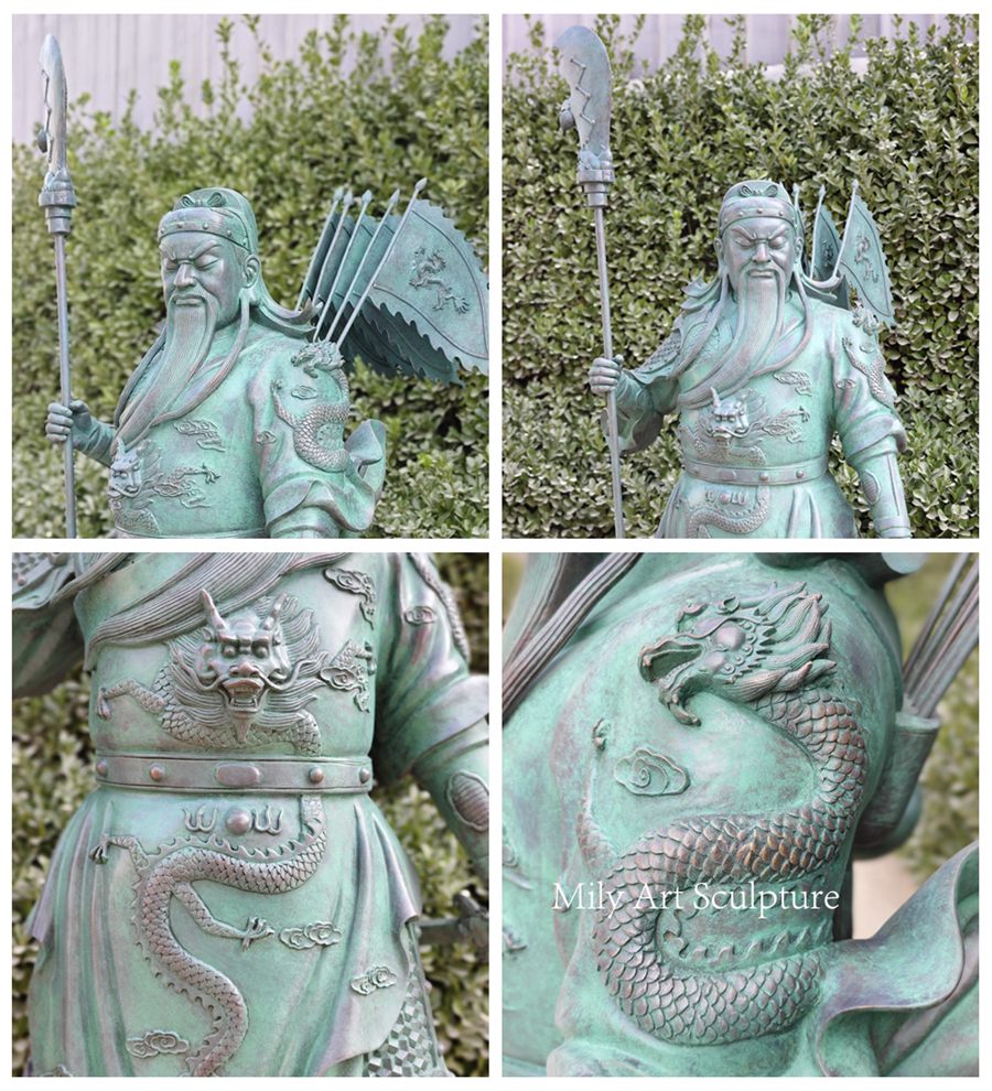 Life Size Bronze Guan Yu Statue Details