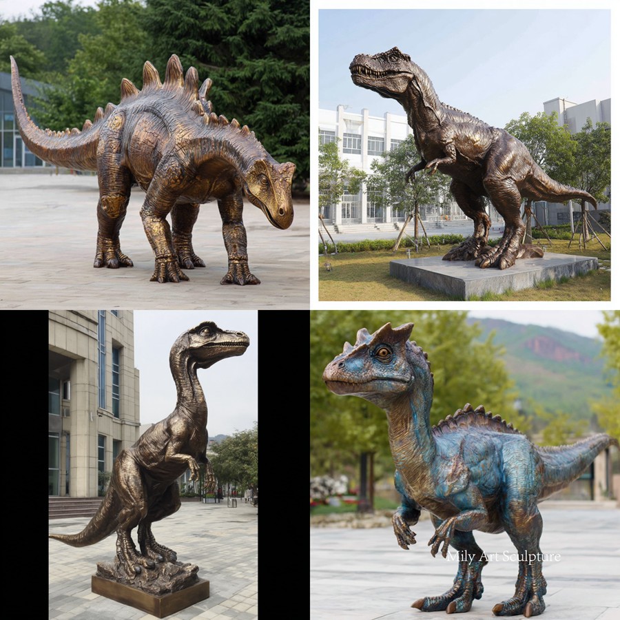 more bronze t rex statues