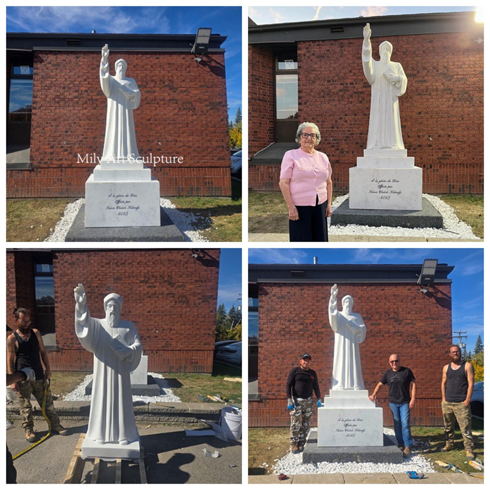 Canadian Standing Marble St Charbel Statue Feedback