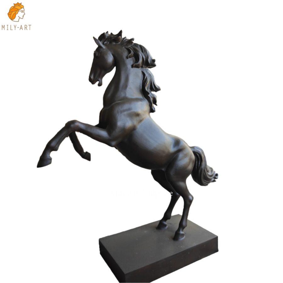 Casting Bronze Rearing Black Horse Statue MLBS-308 - Image 3