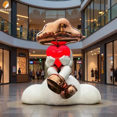Custom Large Stainless Steel Cartoon Statues for Lobby Decor