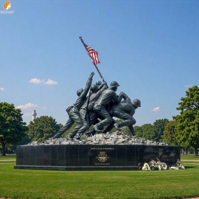 Custom Military Bronze WWII Soldier Statue for Memorial Park Decor