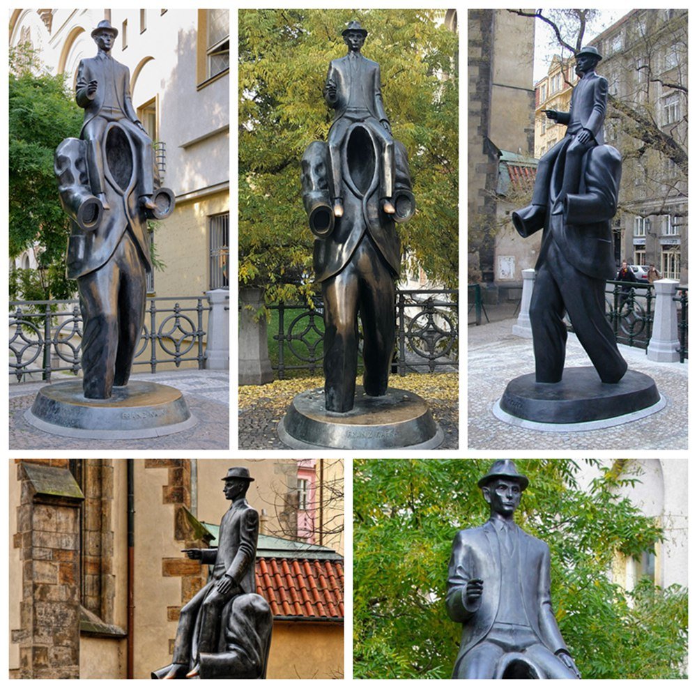 Large Bronze Statue of Franz Kafka Replica Details
