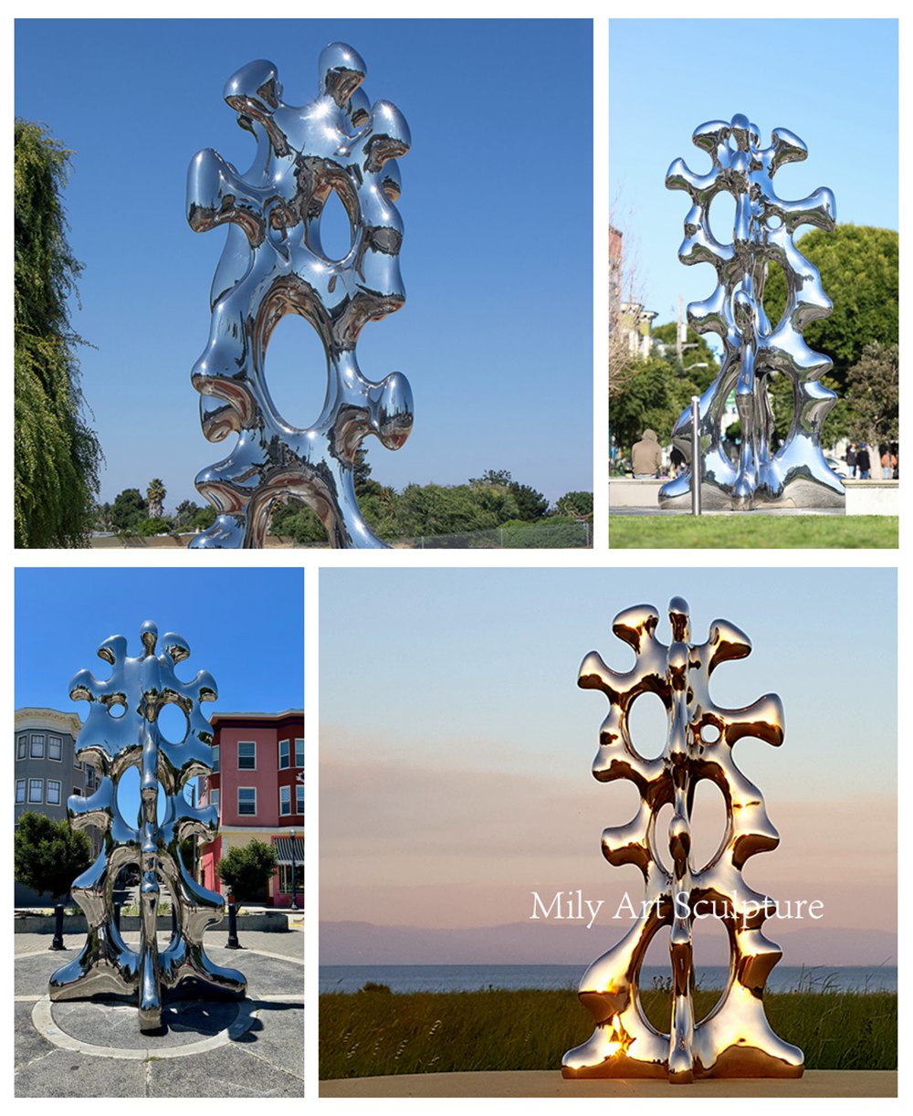 Stainless Steel Talking Heads Sculpture Application Scenes