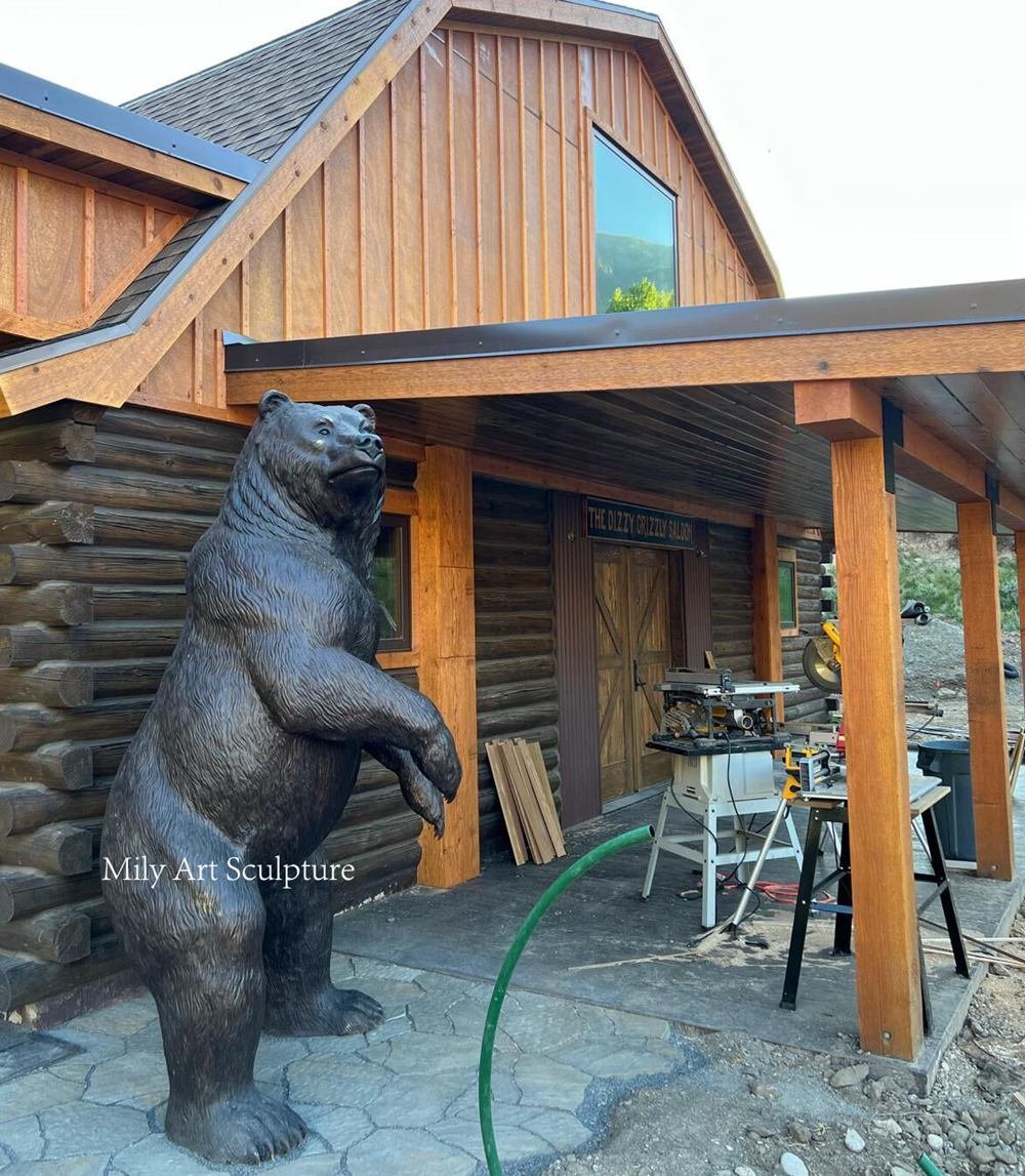 American Log Cabin Front Large Outdoor Bear Statue feedback