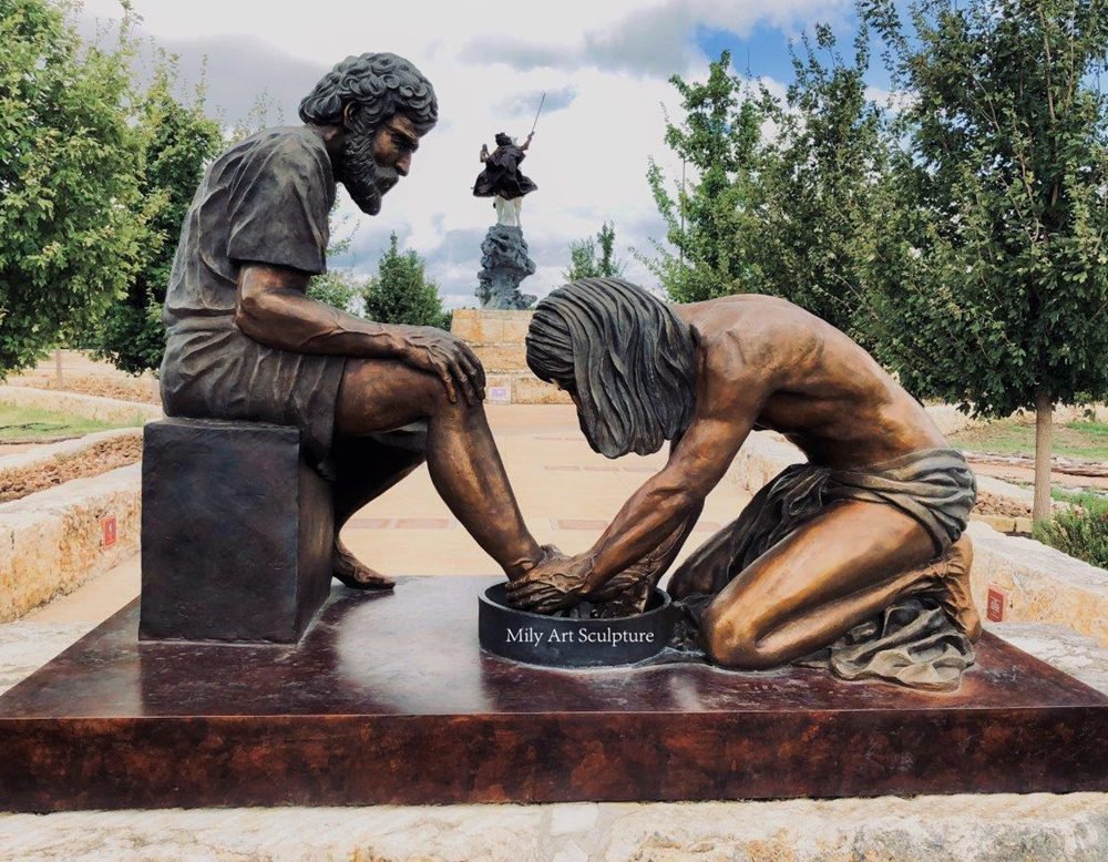 Brown Life Size Bronze Divine Servant Statue