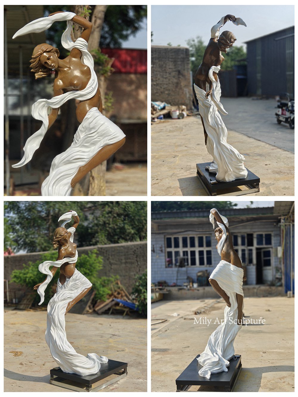 Casting Bronze Dancing Lady Sculpture Details