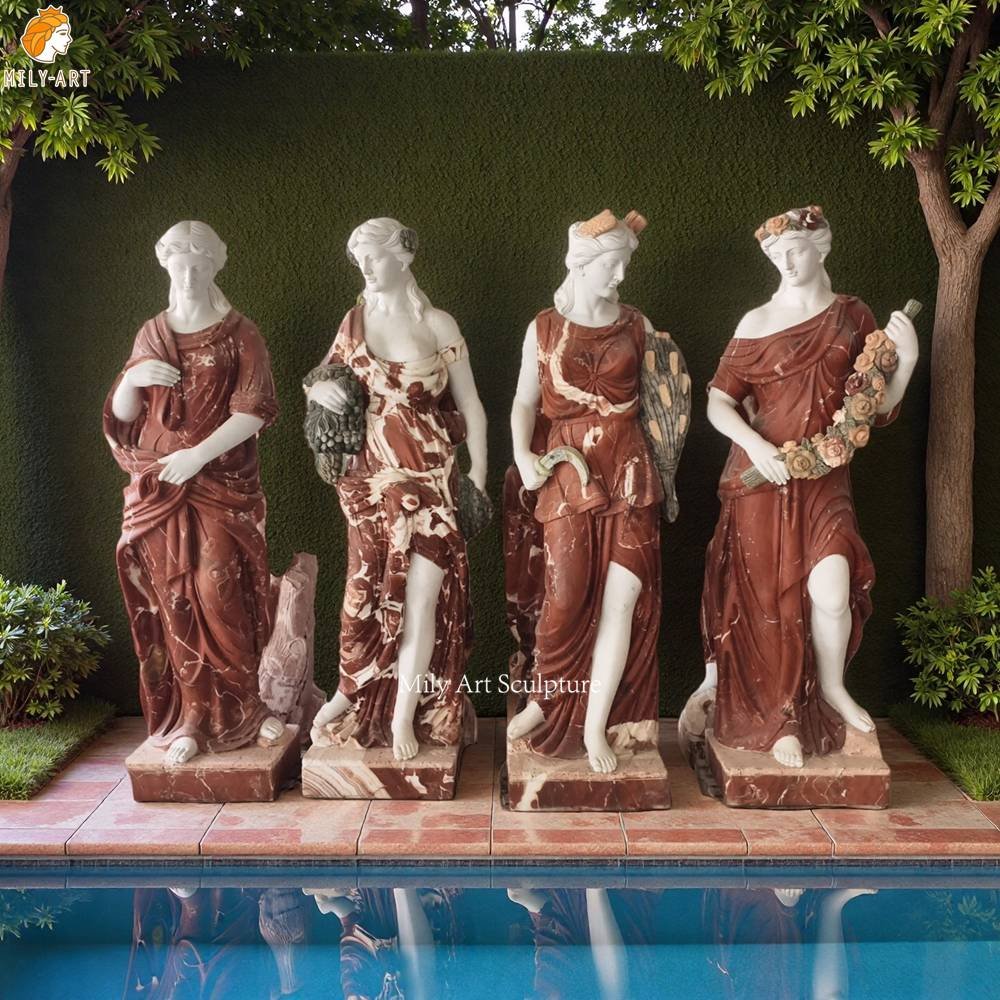 Colorful Natural Marble Four Seasons for Garden