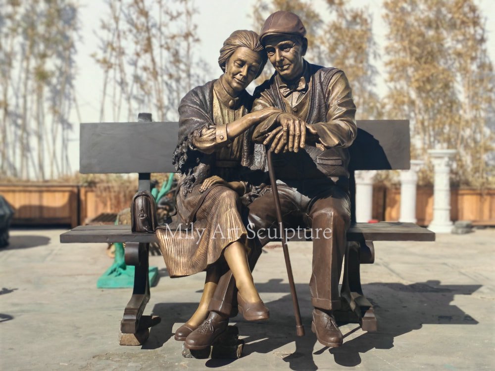 custom bronze couple statue
