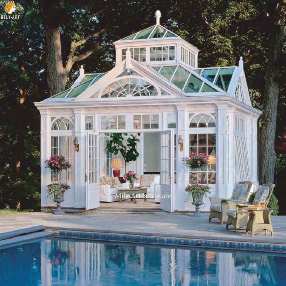 Custom Luxury Iron Garden Pool House