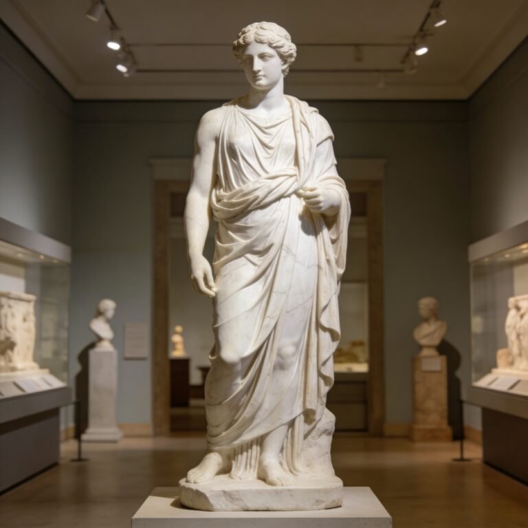 famous hand carved marble sculpture from Mily statue