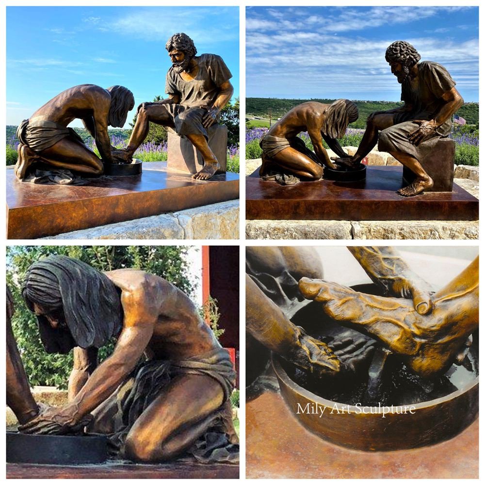 Life Size Bronze Divine Servant Statue Details