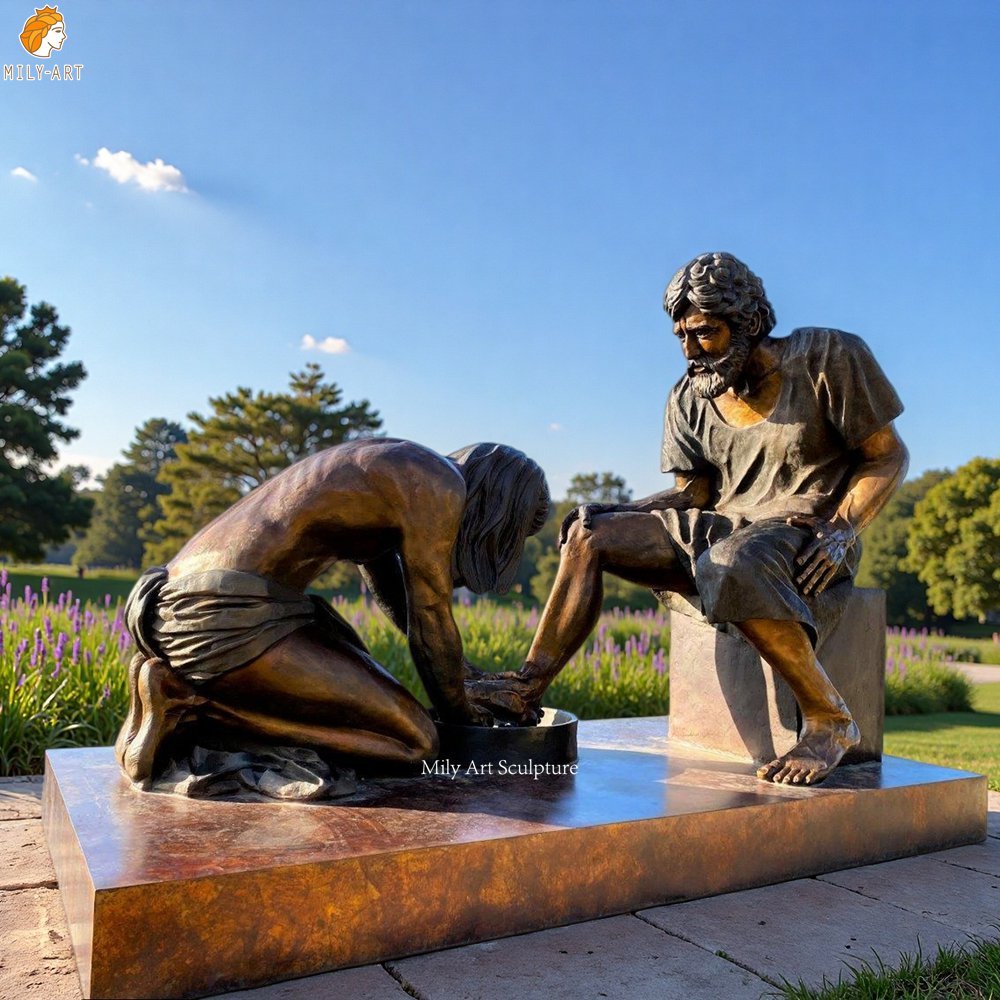Life Size Bronze Divine Servant Statue for Church