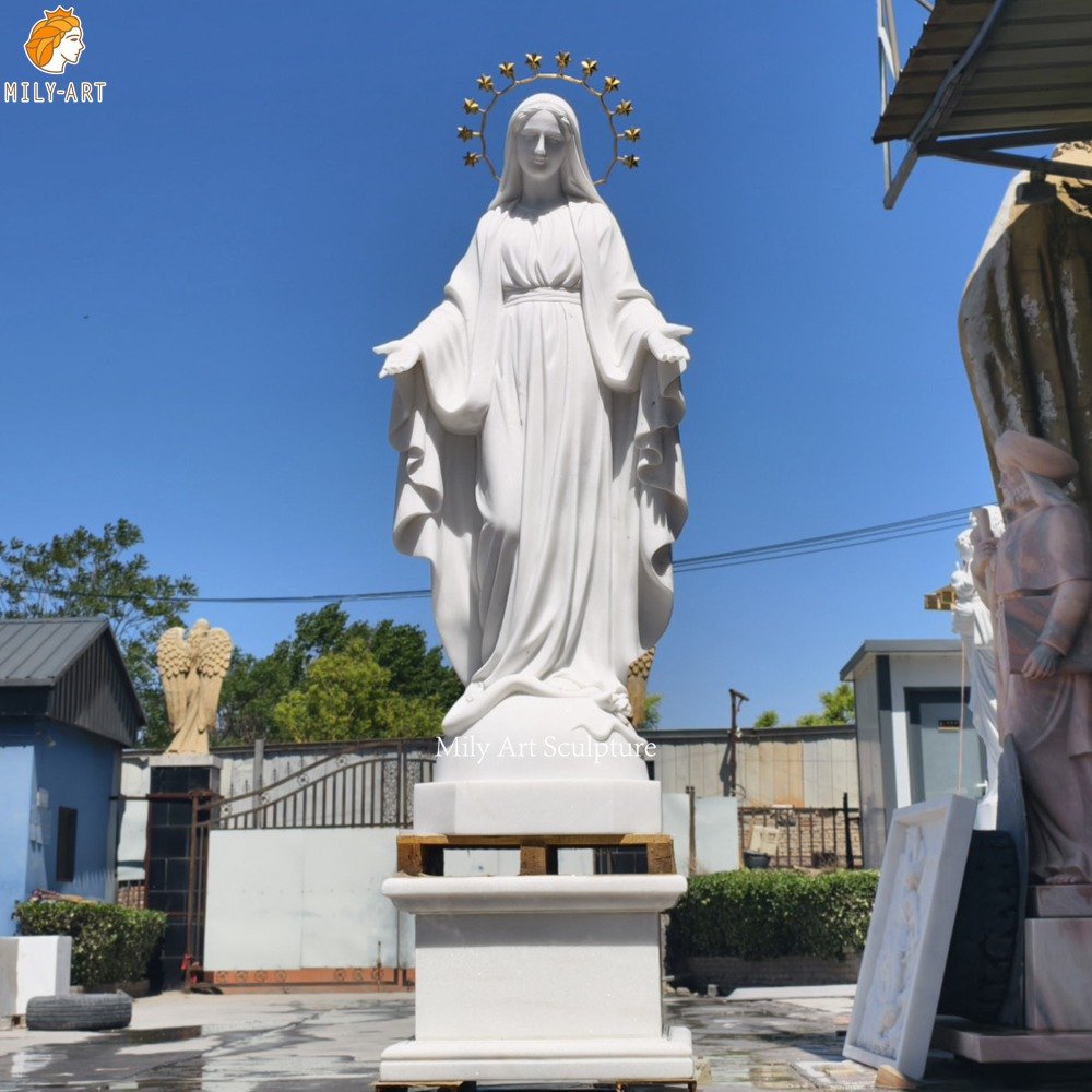 Large Our Lady Of Peace Marble Statue for Church
