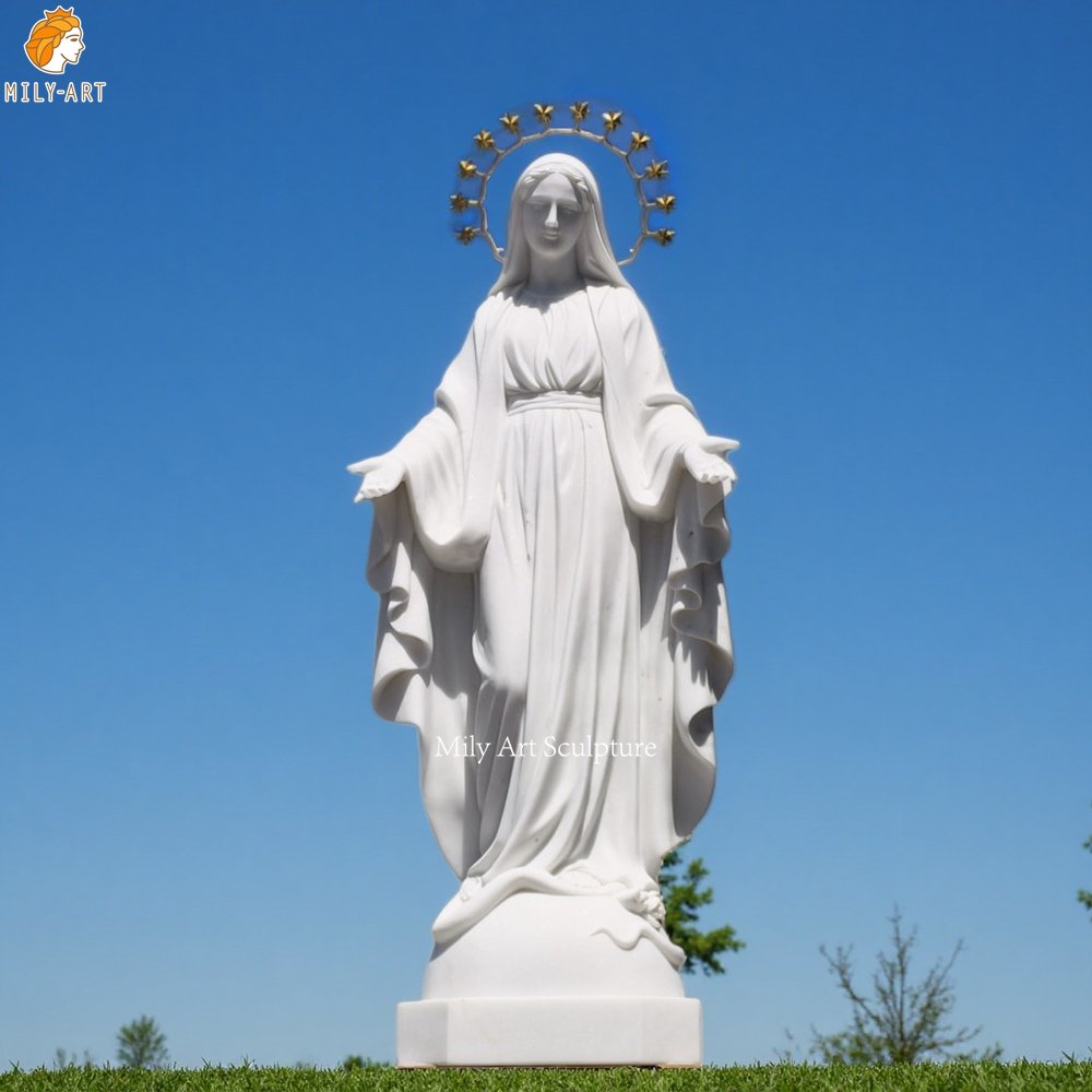 Our Lady Of Peace Marble Statue for Church