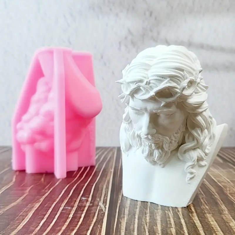A detailed silicone mold for a classical statue