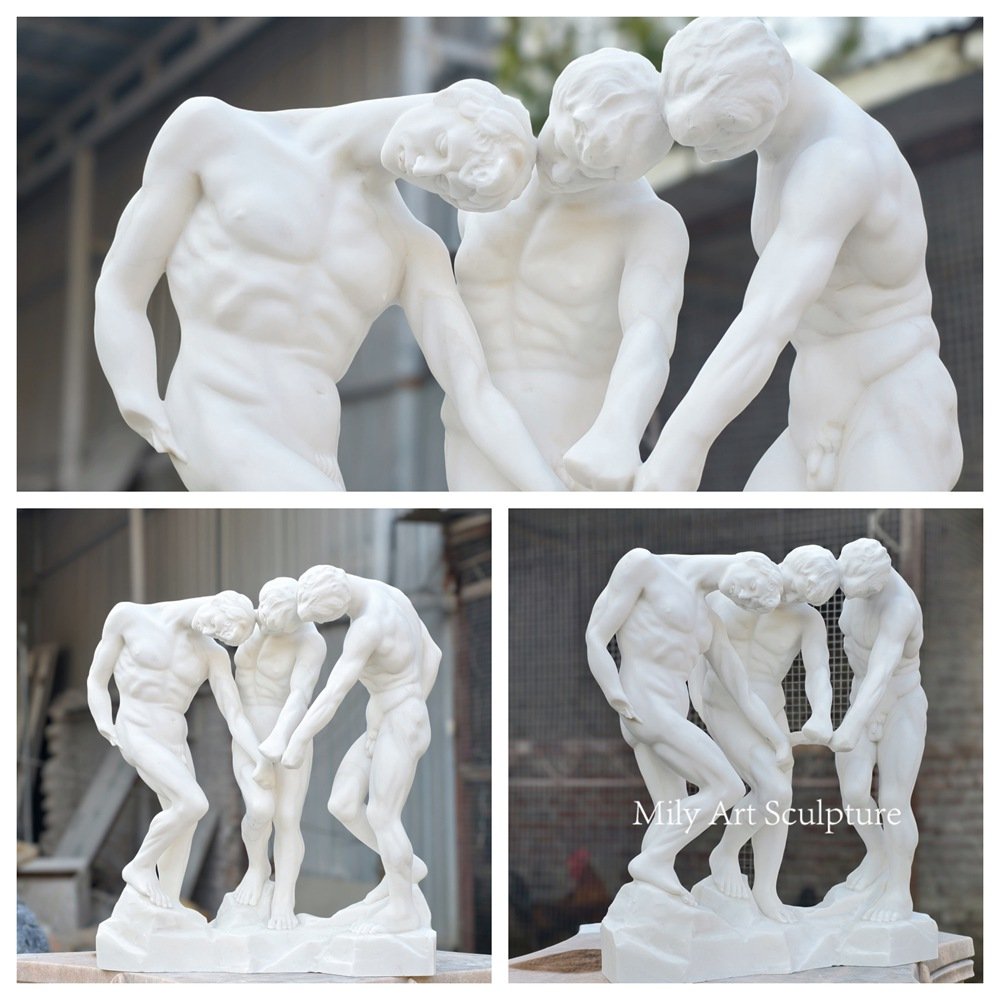 Auguste Rodin The Three Shades Marble Replica Details
