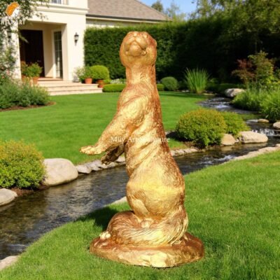 Casting Bronze Otter Garden Statue