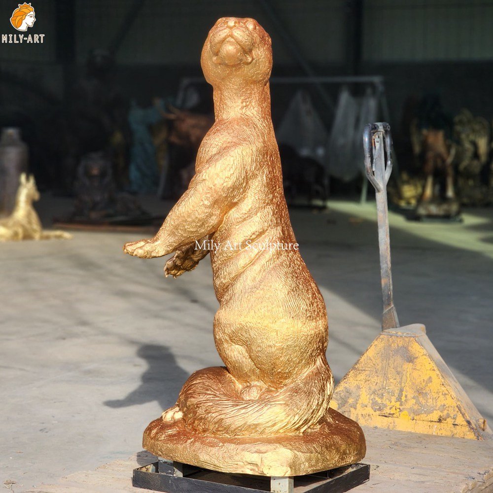 Casting Bronze Otter Garden Statue