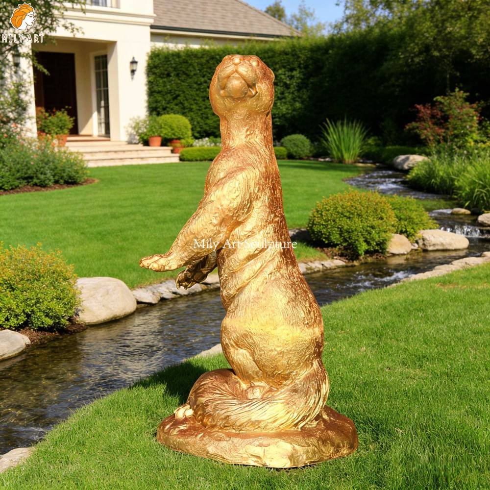 Casting Bronze Otter Garden Statue