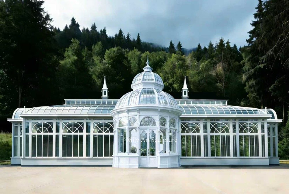 High Quality White Wrought Iron Conservatory for Castle