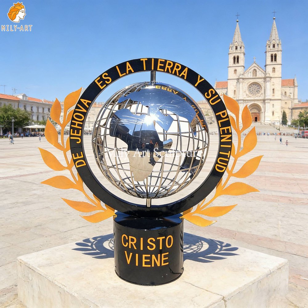 Large Metal Globe Sculptures for church