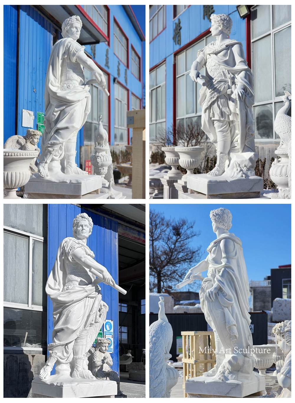 Life-Size Marble Statue of Julius Caesar Details