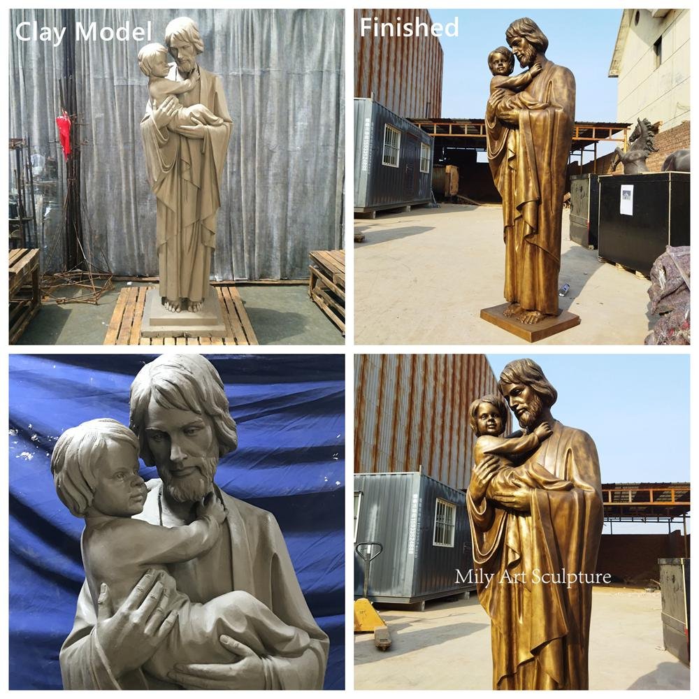 Bronze Statue of Saint Joseph Details