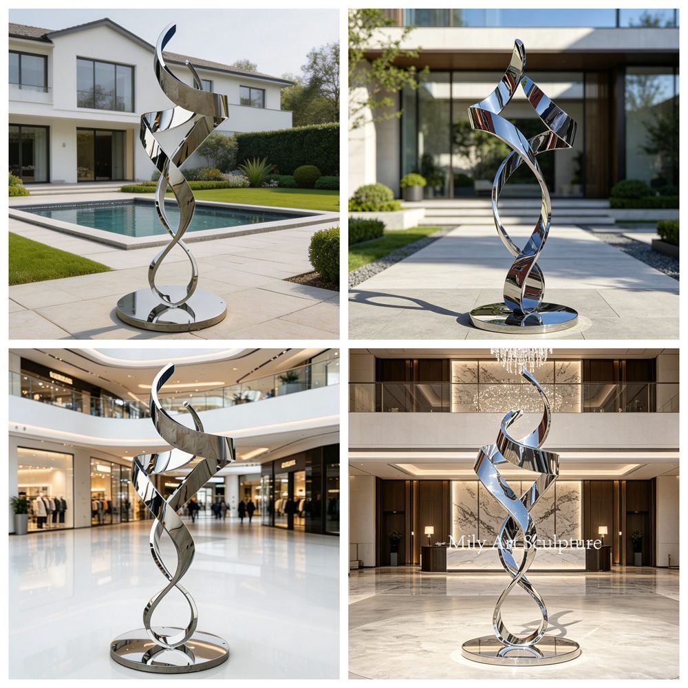 Double Helix Metal Art Sculpture Applications