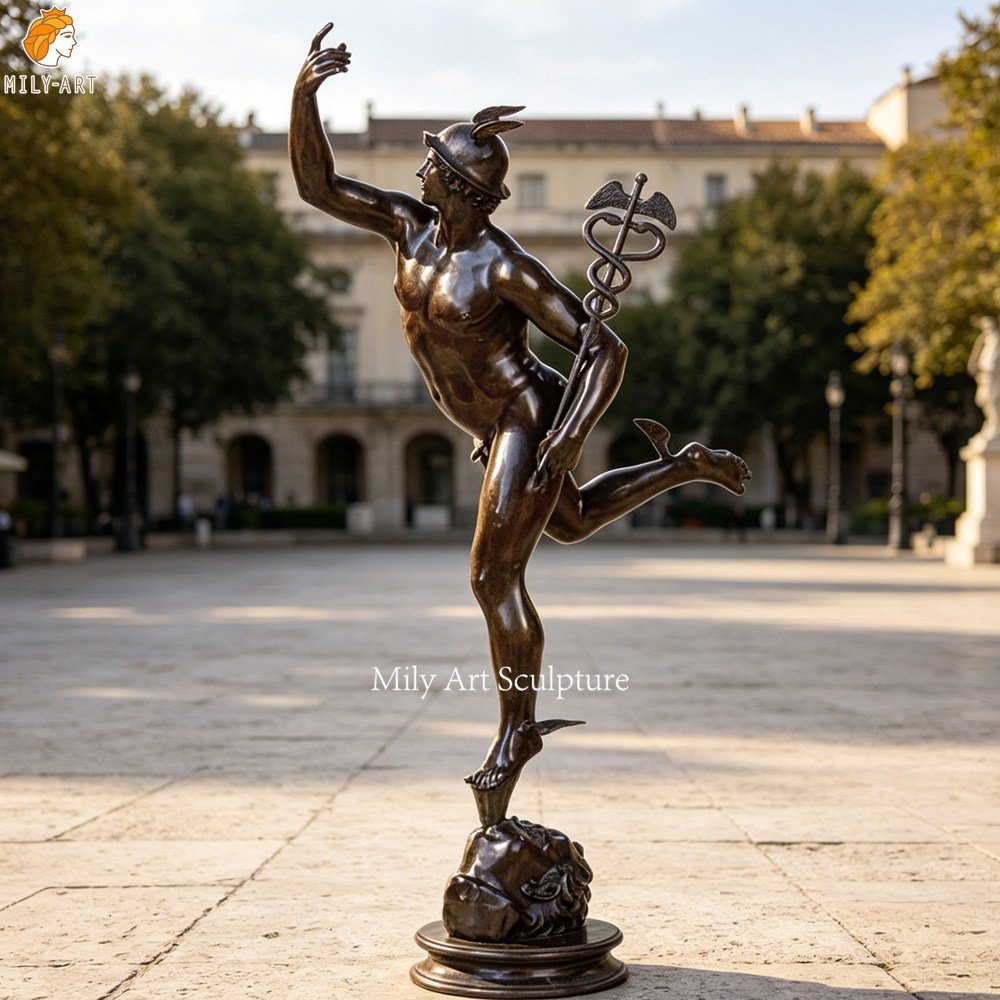 Flying Mercury Bronze Statue for Outdoor Square