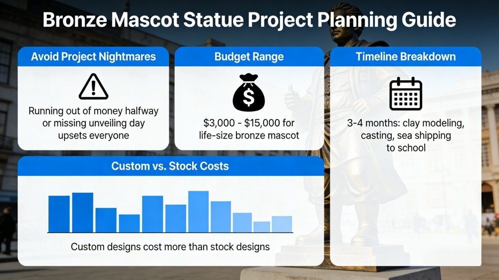 school mascot statue budget timeline