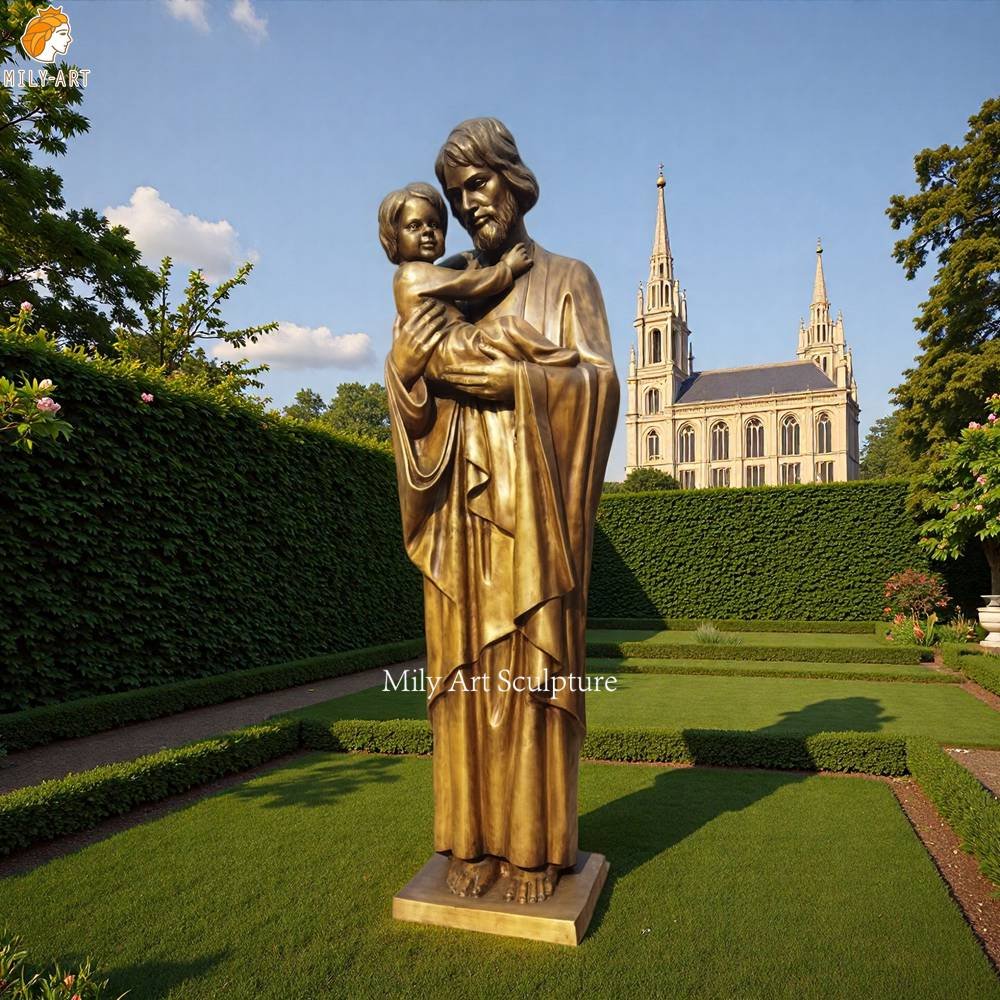 Religious Bronze Statue of Saint Joseph for Churches