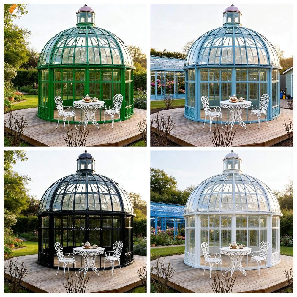 Victorian-style Iron Gazebo for Garden