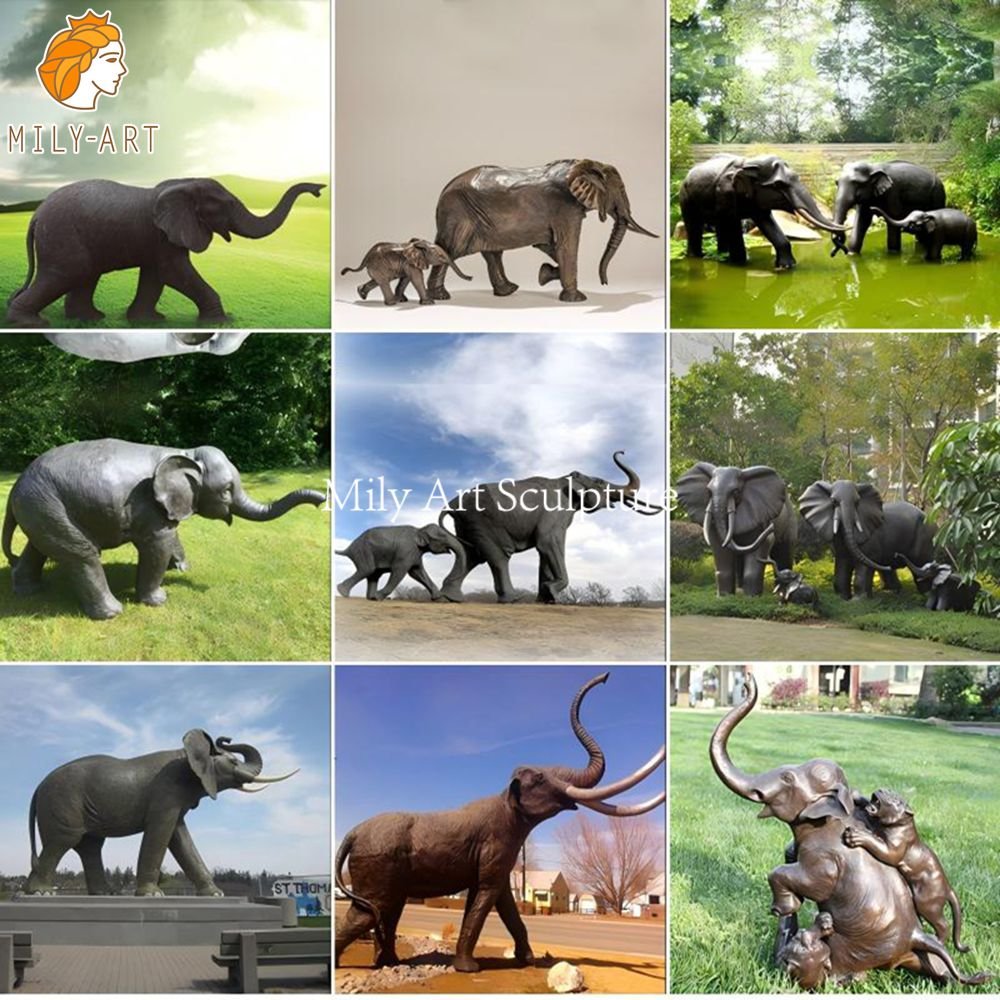 Selected Bronze Elephant Statue Models for Mily (Partial)