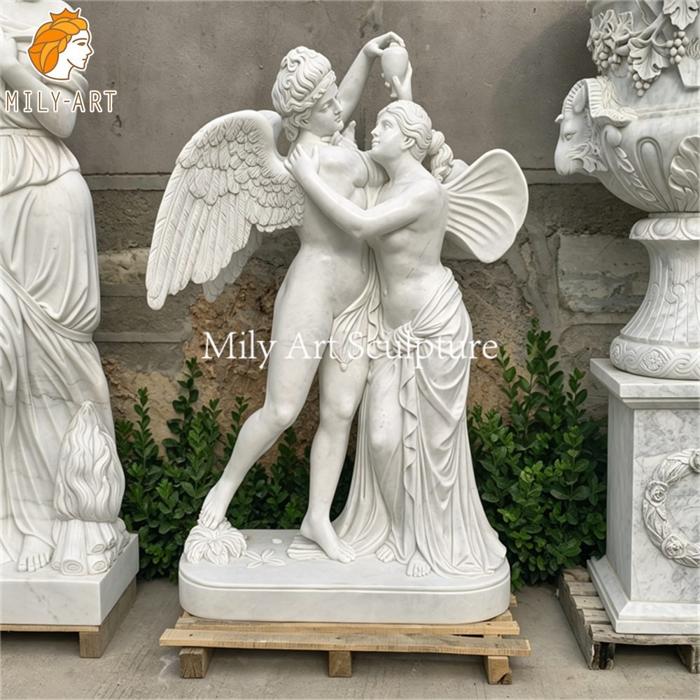 Famous Marble Statue Amore and Psyche Replica