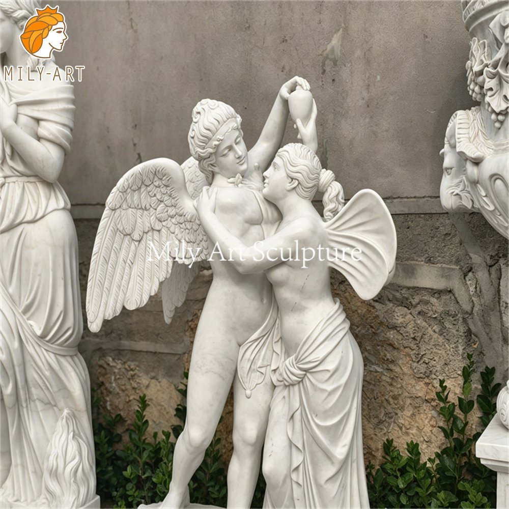 Famous Marble Statue Amore and Psyche Replica