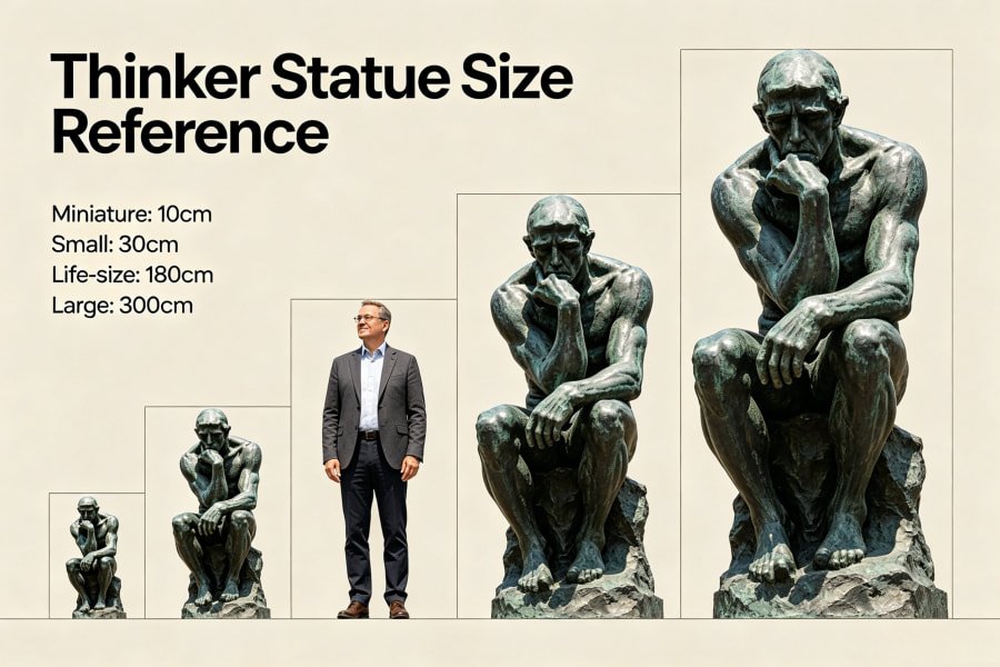 The Thinker Statue &ndash; Size Guide