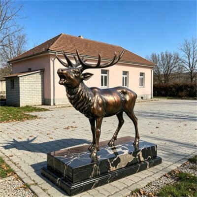 Life size casting bronze hirsch for sale
