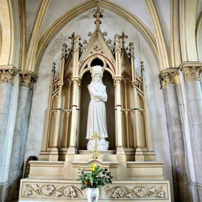 Marble Our Lady of La Salette Statue