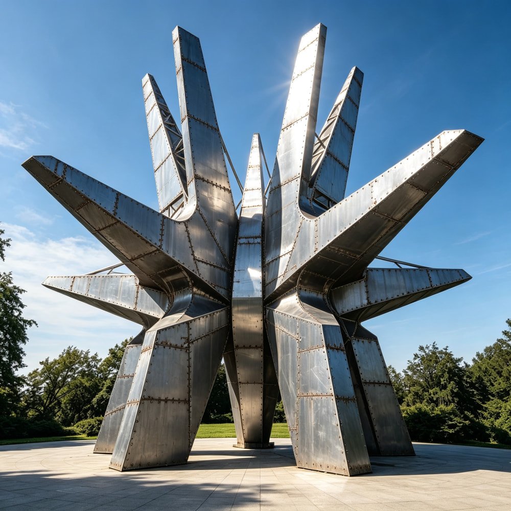 Custom Large Metal Brutalist Sculpture MLSS-268 Custom large metal brutalist sculpture