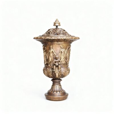 Large bronze Urn with a Classical Cherub