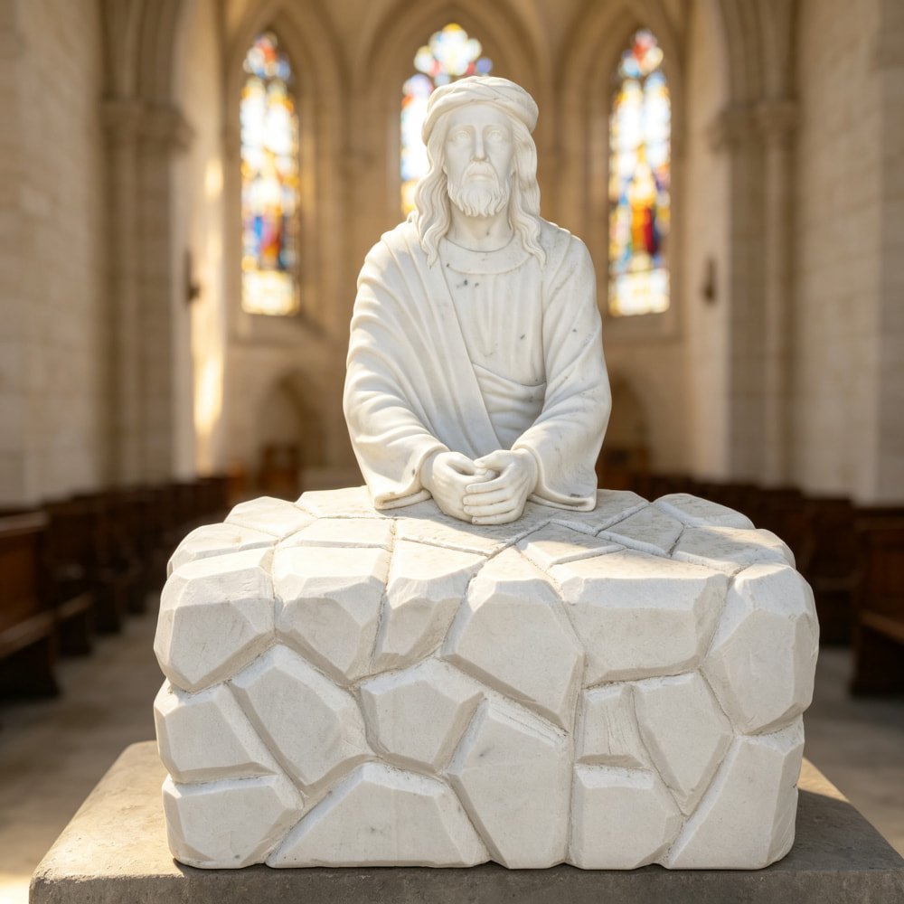 Marble Statue of Jesus Praying In the Garden MLMS-449 Marble statue of Jesus praying in the Garden