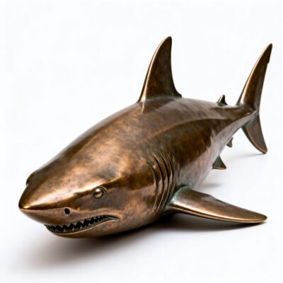 Public Art Large Bronze Shark Statue