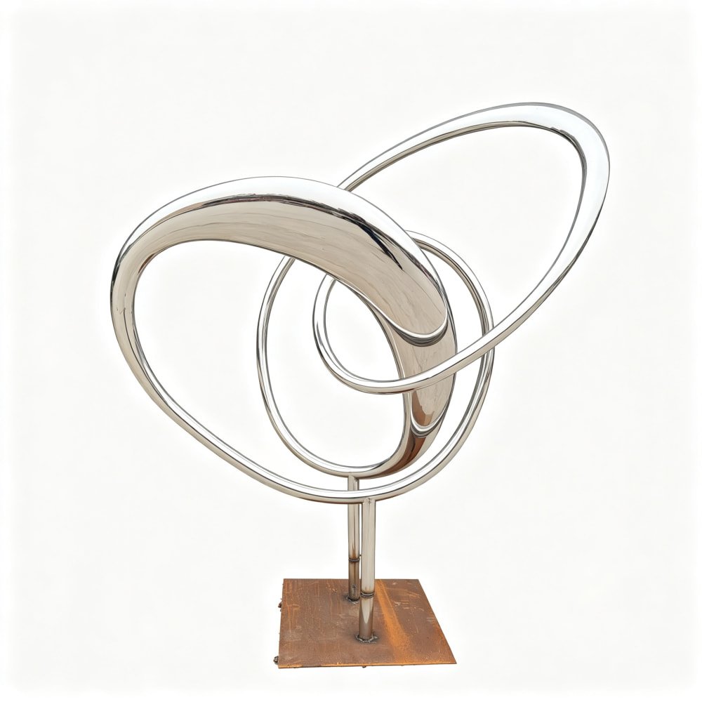 Stainless Steel Nudo Twisted Knot Sculpture for Sale