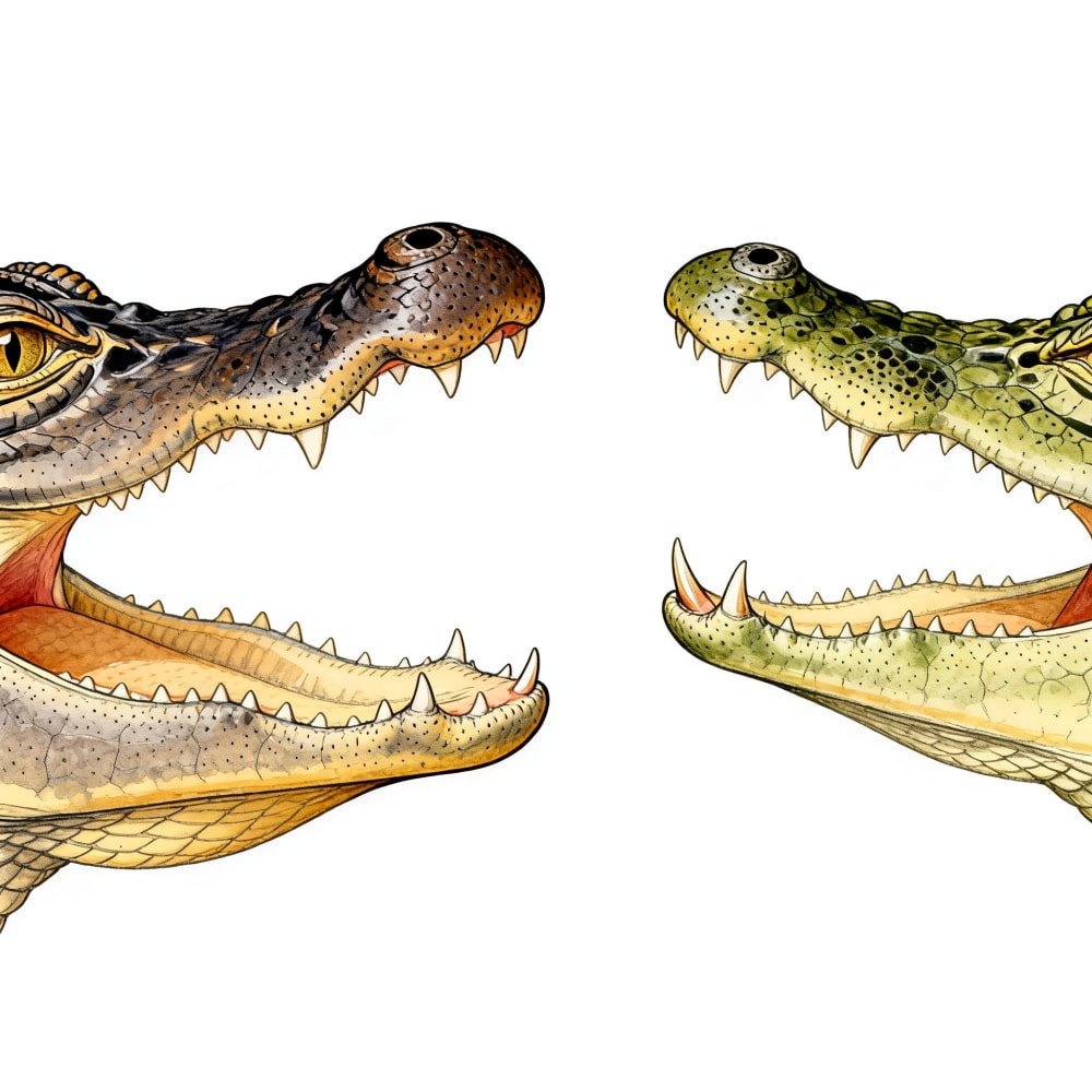 alligator crocodile snout shape