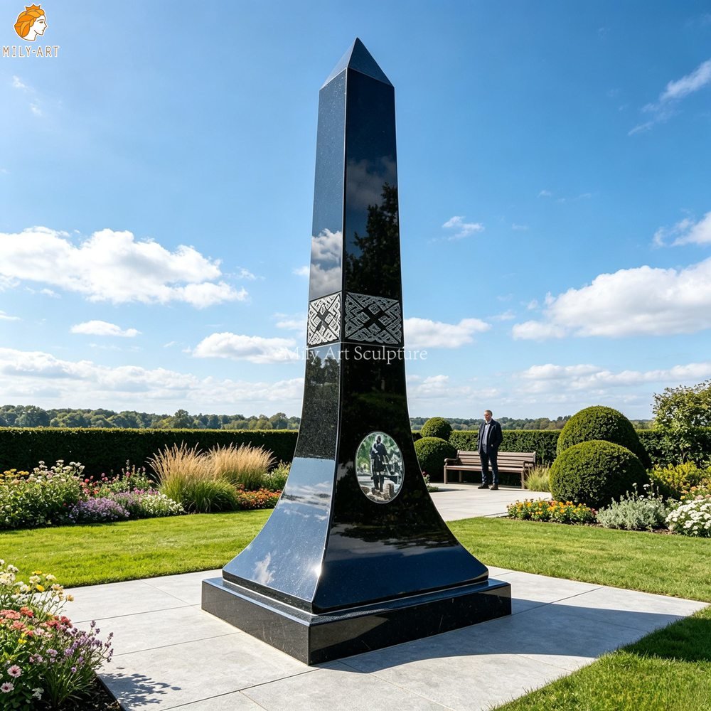 Custom Monumental Granite Obelisk for Sale MLMS-457 Custom Monumental Granite Obelisk for Garden