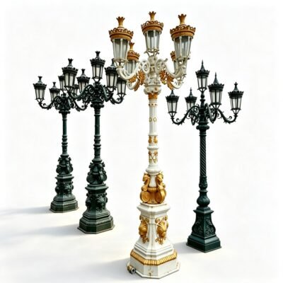 Custom Victorian Style Cast Iron Lamp Post