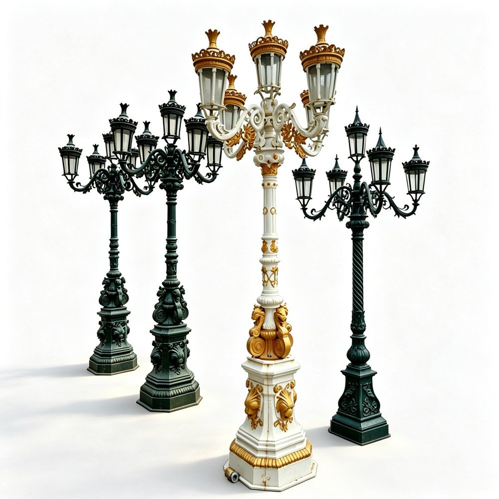 Custom Victorian Style Cast Iron Lamp Post